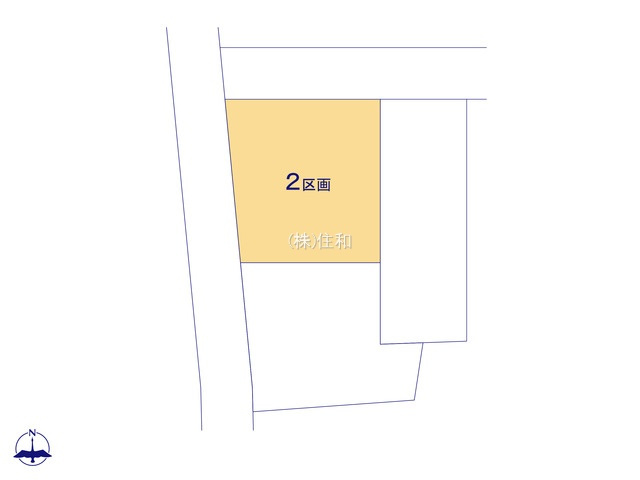 【建築条件なし売地】川越市中台3期の区画図
