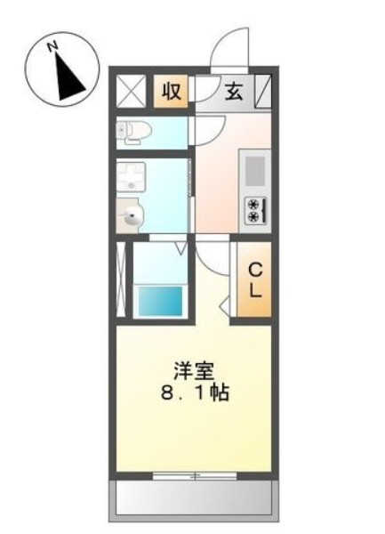 シルク南参道Rの間取り