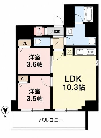 プレサンス レイズ 千種今池Ⅱの間取り