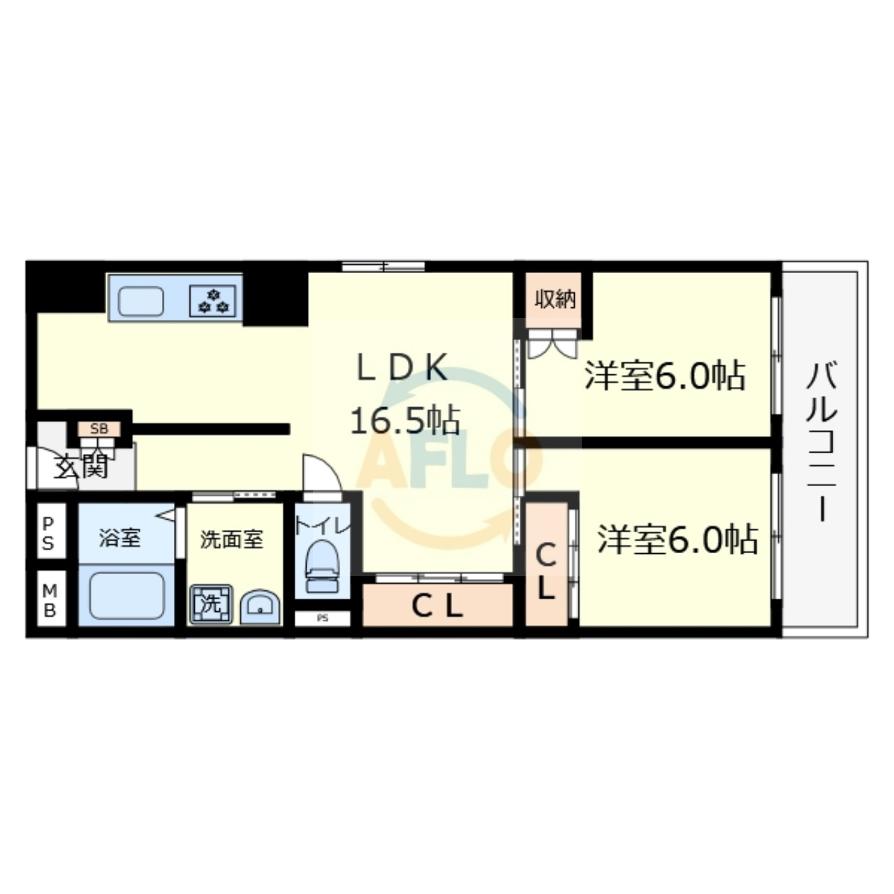 日商岩井京橋ハイツ　聖賢小学校区の間取り|日商岩井京橋ハイツ　間取り