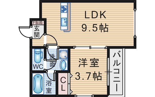 BLANCOSTA　TOYONAKAMINAMIの間取り