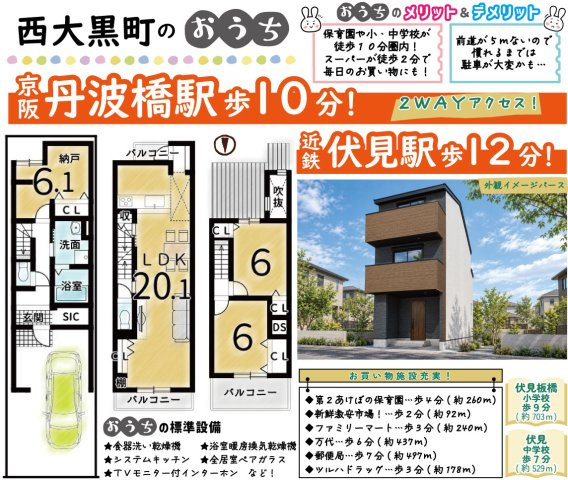 西大黒町の間取り
