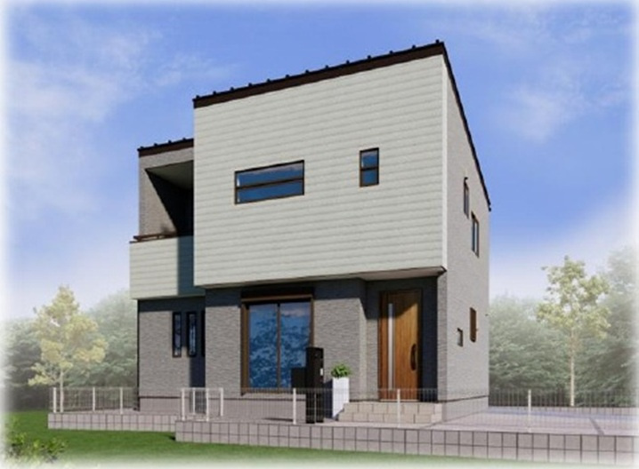【仲介手数料無料】新築戸建　東松山市松本町1-2-6付近の外観パース