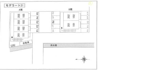 モデラート21 A棟の区画図