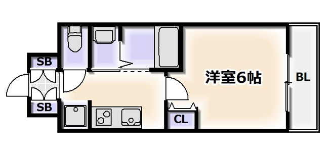 【間取り】 | エステムコート難波サウスプレイスⅦリアン