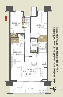 レーベン東鷲宮テラスの間取り|嬉しい専用駐車場1台無料付きです♪