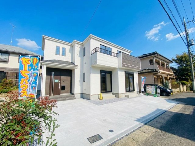 ハートフルタウン 宇都宮市針ヶ谷町410番　限定１邸の外観|〇今からご覧いただけます〇
南道路に面し、陽当たり良好な立地です。耐震性、省エネルギー性能に優れ長く安全で快適な暮らしを叶える長期優良住宅。カースペース並列２台可能です。
※2026年10月撮影