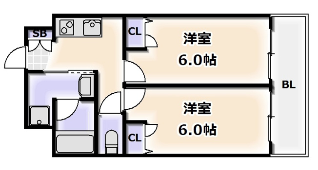 【間取り】 | エステムコート難波Ⅴブロード
