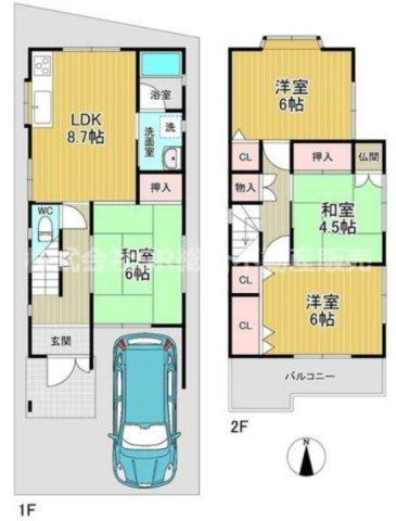 新家中町中古戸建の間取り|2026年10月にリフォーム完了予定！完了次第写真更新致します。
