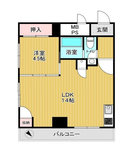 朝日プラザ東天満の間取り