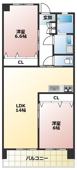 ウィンザーK&Yの間取り