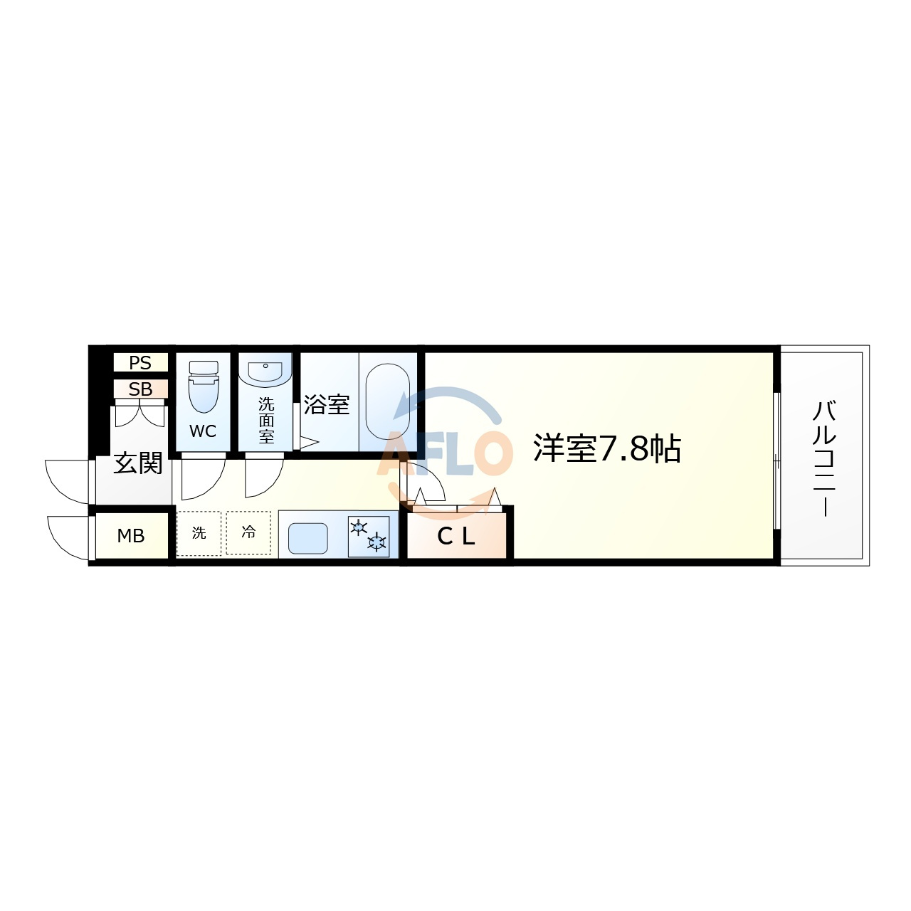 セオリー大阪EAST DOORの間取り|セオリー大阪イーストドア　間取り