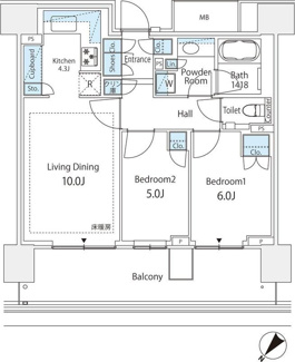 【間取り】 | HARUMI FLAG SUN VILLAGE D棟（晴海フラッグサンビレッジD棟）