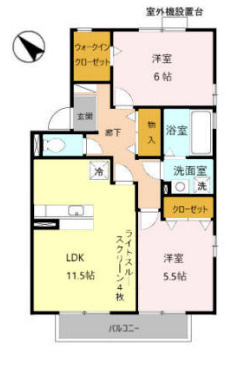 リビングタウン泉大津C棟の間取り