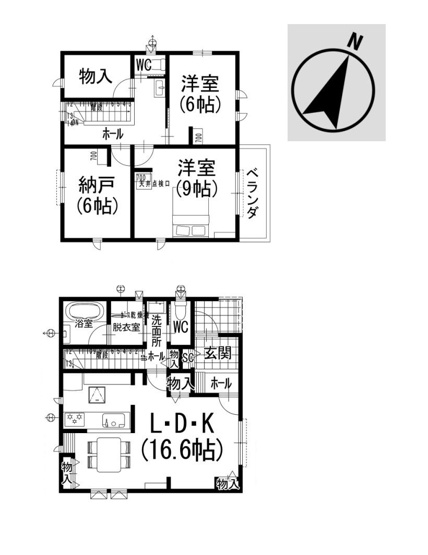 【間取り】 | 葵区上土2丁目　新築戸建　B区画