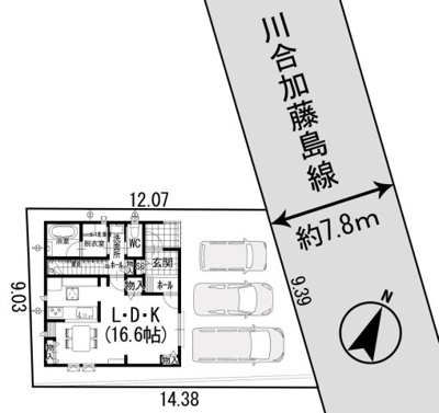 【区画図】 | 葵区上土2丁目　新築戸建　B区画