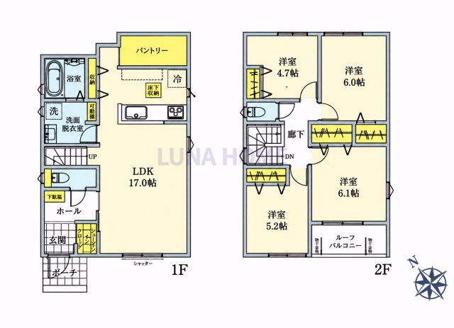 取手市駒場3丁目第1期　新築戸建　4号棟の間取り|当日のご予約も大歓迎です！「今から見たい」も柔軟にご対応いたします♪