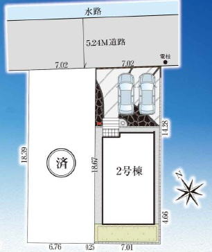 グラファーレ袖ケ浦市蔵波台７丁目５期の区画図