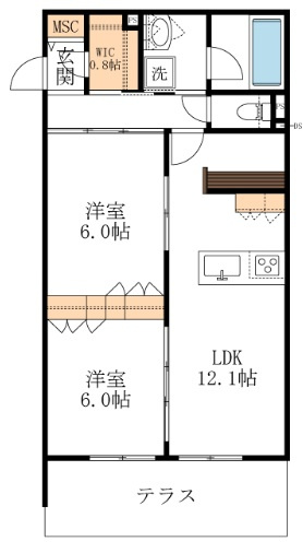 シャガールの間取り