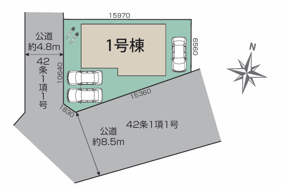 【カエデプラス不動産】東近江市長勝寺町　全1棟の区画図|区画図