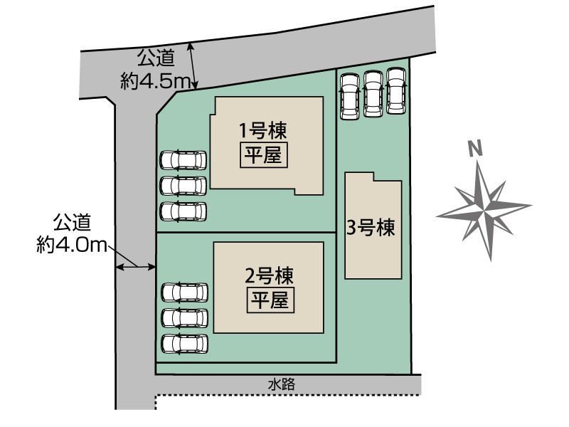 深谷市稲荷町北　の区画図|現地区画図