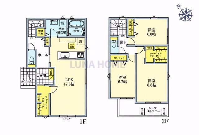 取手市駒場3丁目第1期　新築戸建　8号棟の間取り|当日のご予約も大歓迎です！「今から見たい」も柔軟にご対応いたします♪