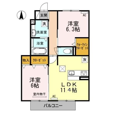 セジュール フカヤ　　刈谷市の賃貸ならクラスホーム刈谷店の間取り