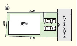 平塚市四之宮3丁目12期　新築戸建　全1棟1号棟の区画図