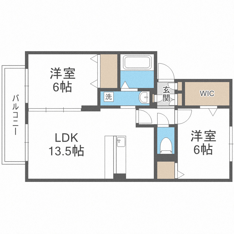 太宰府市坂本２丁目のアパートの間取り|別号室タイプ