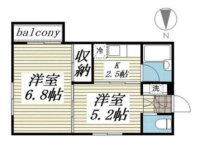 【間取り】 | ジュネパレス大和第03
