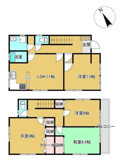 【間取り】 | 花見川区こてはし台6丁目　中古戸建て | 間取り図