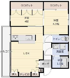 東海市　区分マンションの間取り