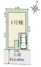 新稲1新築戸建の区画図