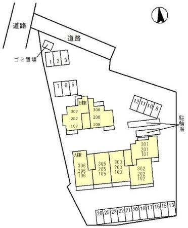 PALACEWEST千里丘Bの地図