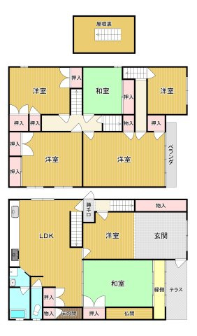 【間取り】 | 今福西5丁目貸家