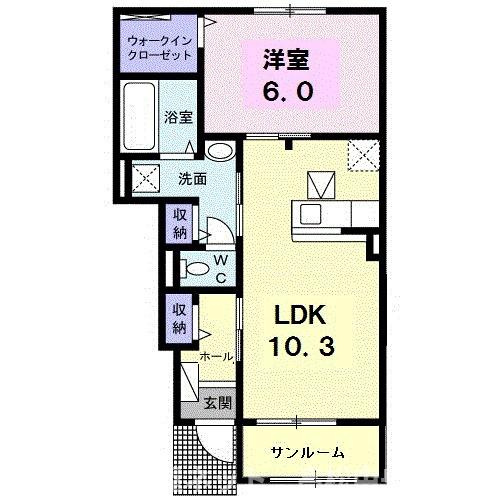 【間取り】 | ルーベル塩屋ⅡＢ
