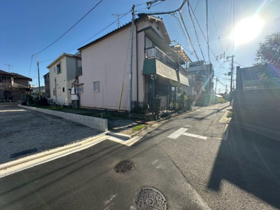 【前面道路含む現地写真】 | 福田　売土地　全２区画 | 現況更地ですので、すぐにお家を建てられますね♪