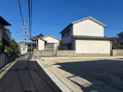 【前面道路含む現地写真】 | 福田　売土地　全２区画 | 自由設計可能ですので　家族の希望が詰まったマイホームを建築出来ますね！