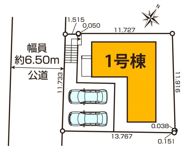 横浜市緑区北八朔町1期の区画図