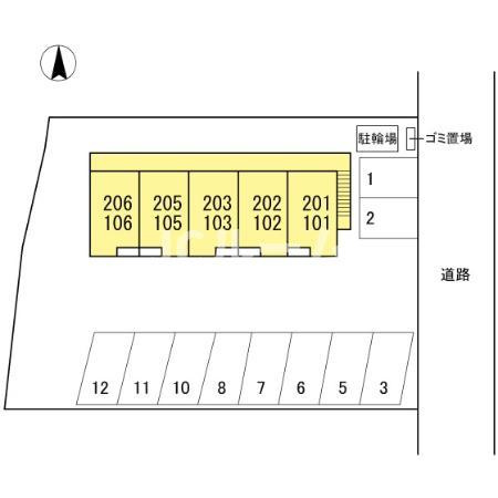 コーポ蘭の区画図