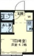 新宿区高田馬場４丁目のアパートの間取り