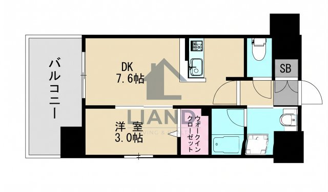 LANDIC　O2227　三宅小学校区の間取り|LANDIC　O2227