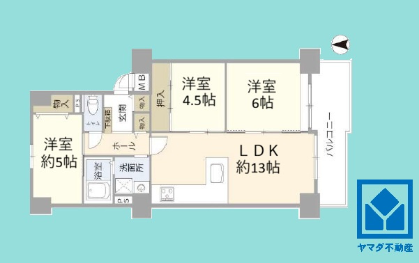 シャルマンコーポ伊丹の間取り