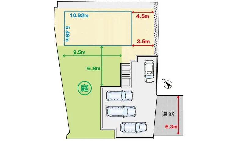 廿日市市地御前北2丁目　土地の土地図