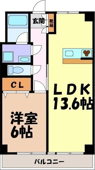 タケセイハイツ道徳の間取り