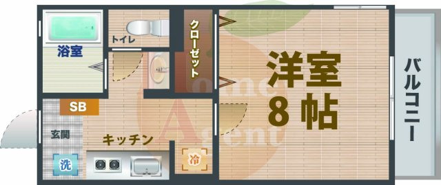 【間取り】 | パルデンスTY | 1Kのお部屋です。