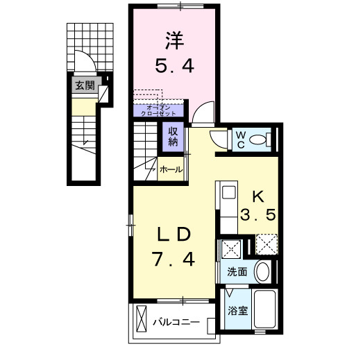 イルミナーレＢの間取り