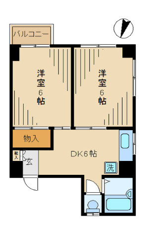中野区弥生町２丁目の賃貸マンションの間取り