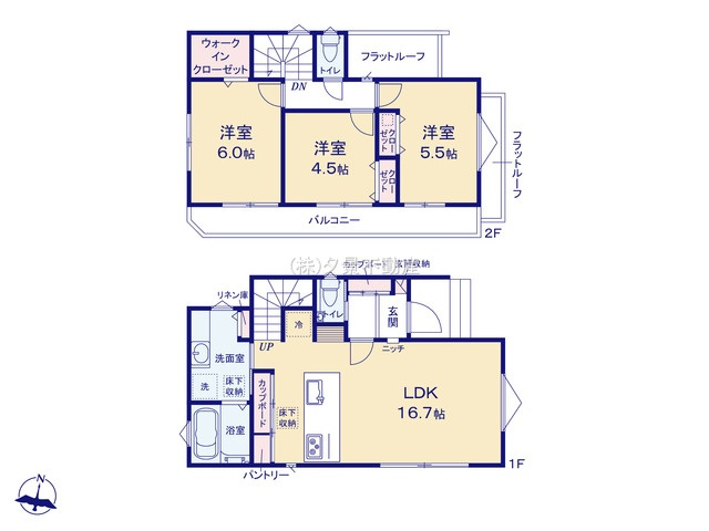《仲介手数料無料》富士見市羽沢２丁目12-32新築一戸建てフェリシティの間取り