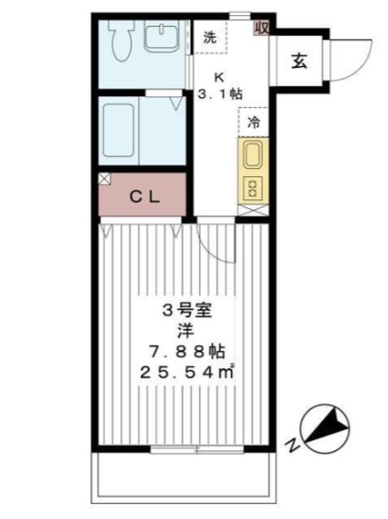 AJ津田沼NorthⅠの間取り